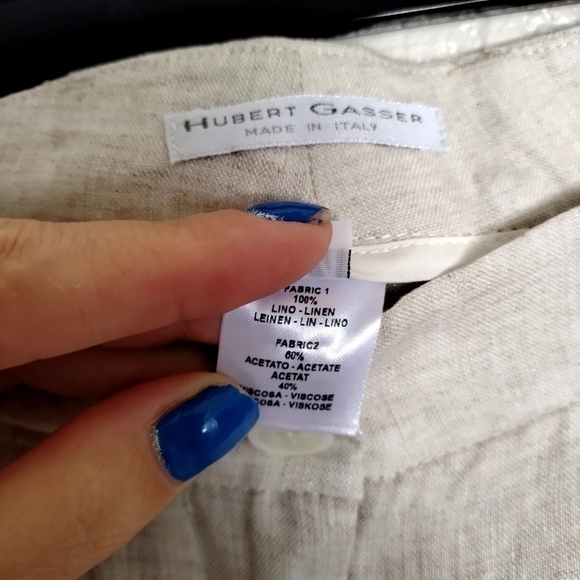 NWT Hubert Gasser linen crop pants lagenlook sz 8/M/44 - Picture 7 of 11